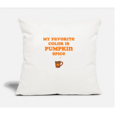 Favorite Color Pumpkin Spice Natural White Pillow